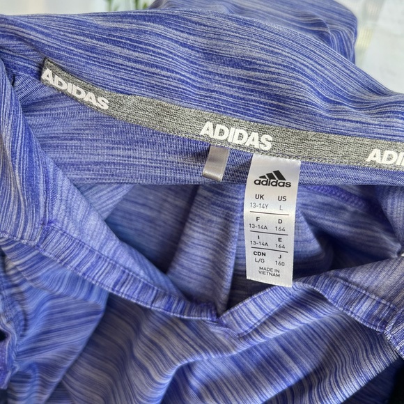 Adidas youth purple striped tennis top - Picture 4 of 7